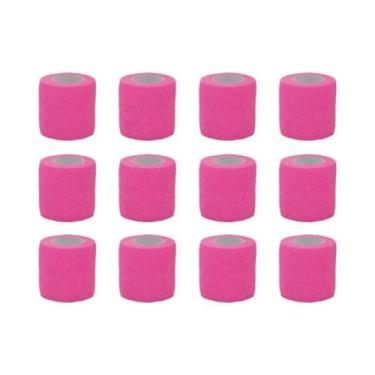 Imagem de Fita Adesiva Esportiva Rosa Brilhante 2.5-15CM Bandagem Elástica Para 