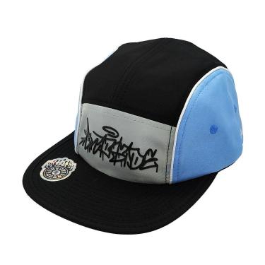 Imagem de Boné Trip Side Five Panel Aba Flex Target Preto Azul BN05-Masculino
