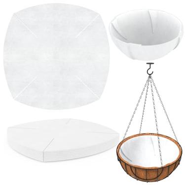 Imagem de 6 peças de forro de cesta suspensa auto-irrigável para armazenamento de água para forro de coco absorvente de água, dispositivo de irrigação automática de vaso de plantas (G serve para forro de coco