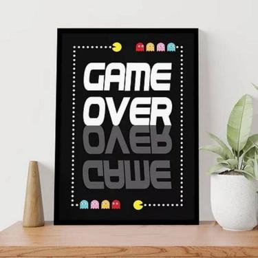 Imagem de Quadro Gamer Game Over 24X18Cm - Com Vidro
