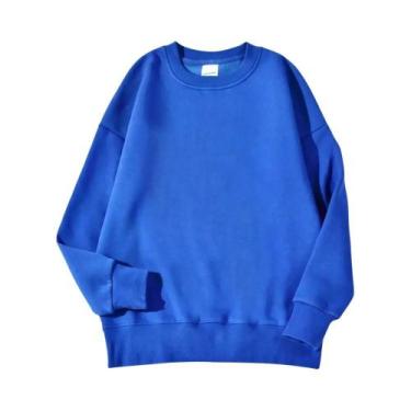 Imagem de Moletom Feminino Oversize De Fleece Quente, Macio E Respirável Com Gol