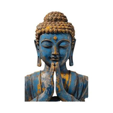 Imagem de Placa Decorativa De Parede Buda Em Metal Estanhado Para Decoração De F