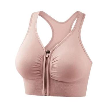 Imagem de Sutiã Esportivo Feminino Com Zíper Frontal Para Fitness, Yoga E Academ