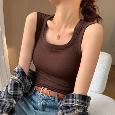 Imagem de Top Esportivo Feminino Sem Costura, Respirável, Sem Mangas, Para Trein