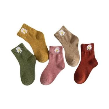 Imagem de Meias De Algodão Listradas Com Desenhos Animados Para Crianças, 5 Pare