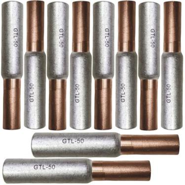 Imagem de Kit 10 Luva de Emenda Bimetálica para Cabo Cobre 35mm e Alumínio de 50