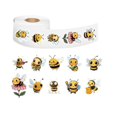 Imagem de Adesivos Fofos De Abelha Em Rolo 500 Peças Nostalgia DIY Skateboard La