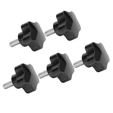 Imagem de Fafeicy Conjunto de Parafusos de Botão FiveStar, Parafusos de Porca de Torção de Plástico de Engenharia para Equipamentos Industriais de Torno, M8x40x20, 5 Peças