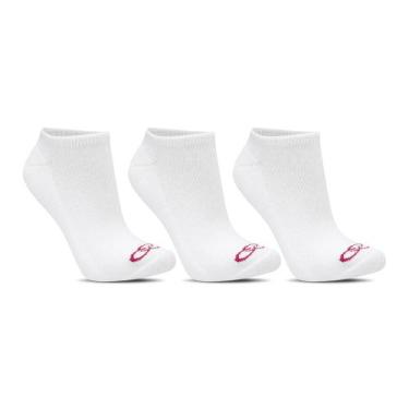 Imagem de Kit Meia Feminina Adulto Curto Olympikus Branca 3 Pares, Branco, 33/38