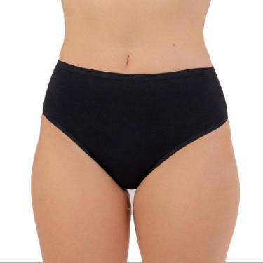 Imagem de Calcinha Básica Cavada Innova 1613 Plus Size, Preto, 58