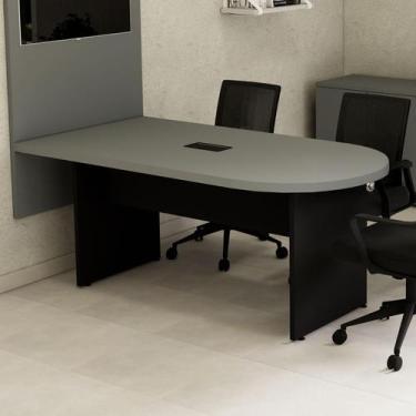 Imagem de Mesa de Reunião 1,80m para 5 Pessoas c/ 1 Caixa de Tomadas Canto Esque