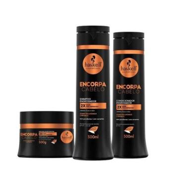 Imagem de Kit Haskell Encorpa Cabelo 300ml Haskell  Cabelos 2x Mais Encorpados (