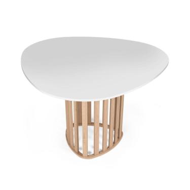 Imagem de Mesa De Jantar Orgânica 4 Lugares 120x118cm Branco/jade - Straub Web