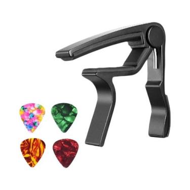 Imagem de Capo Para Guitarra De 6 Cordas Com 4 Palhetas Miwayer Acessórios Para 