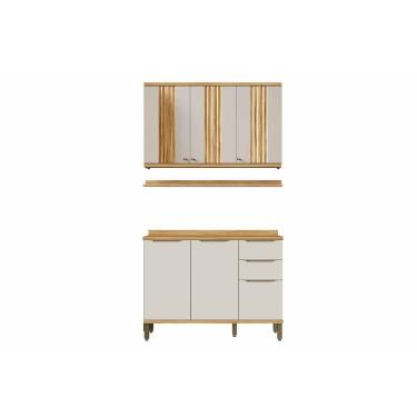 Imagem de Kit Modulado Ronipa 3 Peças Sauvignon C3P48 Amendoa/Off White