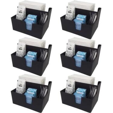 Imagem de Kit 6 Porta Sachês Guardanapos Açúcar Organizadores Bancada - Coza, Pr