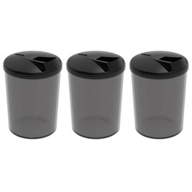 Imagem de Kit 3 Porta Farofa Temperos Farinheira com Tampa 400ml Fumê Crippa Pot
