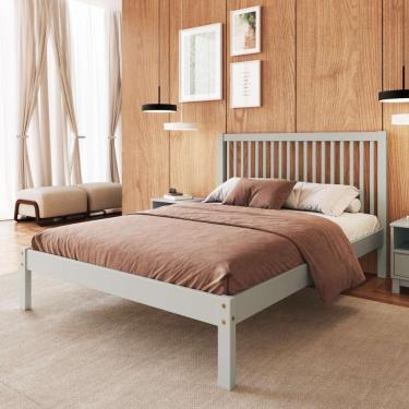 Imagem de Cama Casal De Madeira Maciça Multimóveis Cr35276 Verde