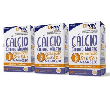 Imagem de Kit Calcio DPrev Calcio 1000 UI C/60 Cpr - Myralis