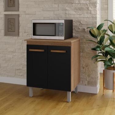 Imagem de Balcão multiuso serena - savana/preto - NEW HAUS