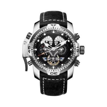 Imagem de Relógio Automático Masculino Em Ouro Rosa, Mostrador Preto, Pulseira D