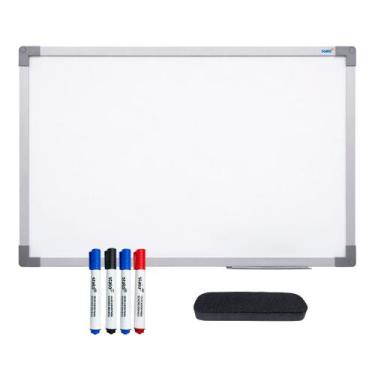 Imagem de Lousa Quadro Branco 90x60 para Anotações, Recados e Planejamento com A