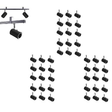 Imagem de Kit 45 Spot Trilho Perfilado Eletro calha Par20 Bulbo OL8