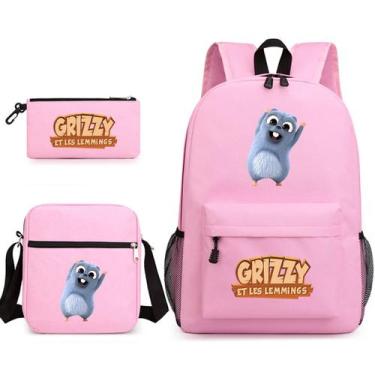 Imagem de Mochila escolar G-rizzys Cartoon Kids 3 unidades/conjunto de lona - yi