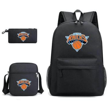 Imagem de Conjunto de bolsas Basketball Star, mochila escolar New Yorks Knicks, 