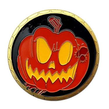 Imagem de Moeda Halloween Pumpkin Skull Anime 4 cm de ferro 30 g com caixa - Yiw