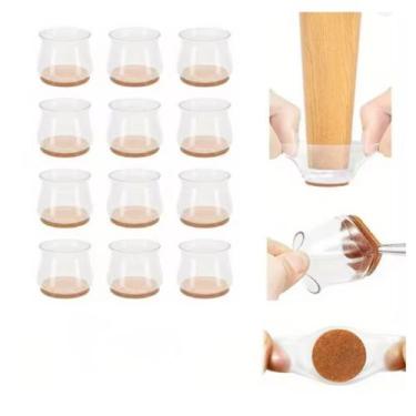 Imagem de Kit 12 un Protetores para Pés de Móveis Silicone Família Cor:Cinza - a