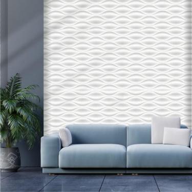 Imagem de Papel de Parede Adesivo Autocolante Decorativo Cinza Ondulado 10 METRO