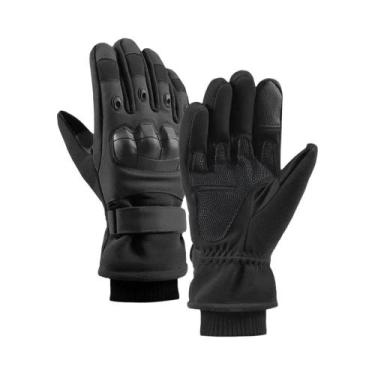Imagem de Luvas De Inverno Para Motocicleta Pretas Com Dedos Completos, Estilo M