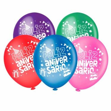 Imagem de Balão Redondo 8 Polegadas Festa Aniversário 20 Uni Piffer Festas - Ins