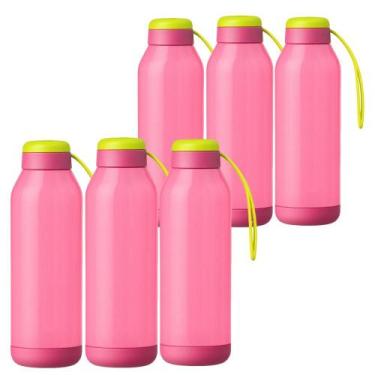 Imagem de Kit 6 Garrafinhas Squeeze De Água Esporte Ultra 1 Litro Treino Escola 