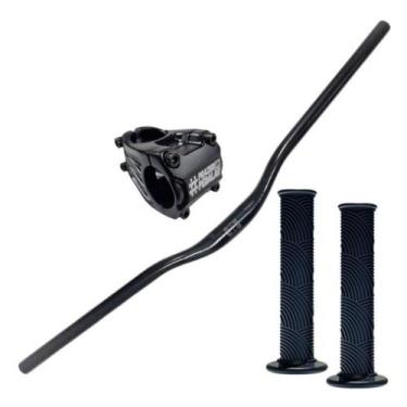 Imagem de Guidão Voador Wheeling Freeride Mesa Manoplas Gios Naja, Preto