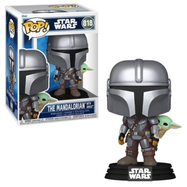 Imagem de Boneco Funko Pop! Star Wars Mandalorian e Grogu Mandalorian