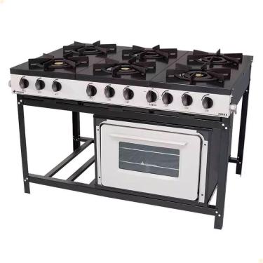 Imagem de Fogão Industrial Venâncio A Gás Bravo 6 Bocas Com Forno Padrão Br6bf