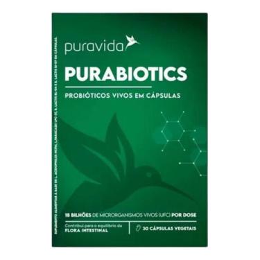 Imagem de Purabiotics Probióticos Vivos Em Cáps. Pura Vida 30caps - Puravida