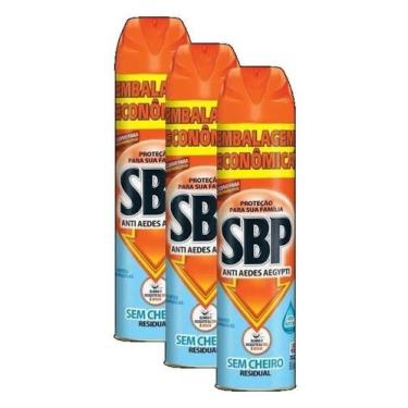 Imagem de 3 Inseticida SBP Anti Aedes Aegypti Sem Cheiro 450ml cada