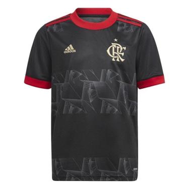 Imagem de Camisa Infantil Adidas Flamengo 3 2021 Preta GR4286-Masculino