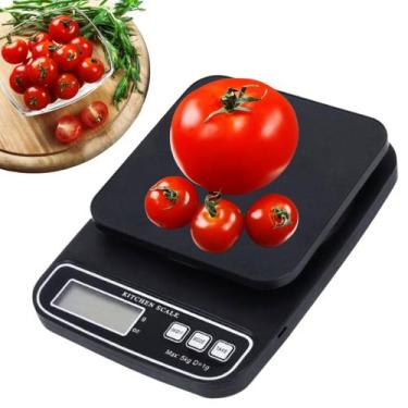 Imagem de Balança De Cozinha Digital Visor LCD Nutrição Precisão de 1g Max de Pe
