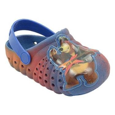 Imagem de Sandália Babuche Pé com Pé Infantil Masha e o Urso Azul Menino-Masculino