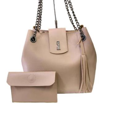 Imagem de Bolsa feminina de marca famosa  tipo sacola grande com nécessaire prem