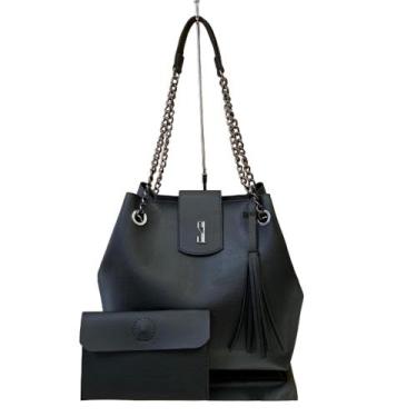 Imagem de Bolsa feminina de marca famosa  tipo sacola grande com nécessaire prem