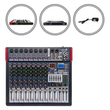 Imagem de Mesa De Som Com 8 Entradas 4 Aux 2 Saida Sub Lyco Lms0804
