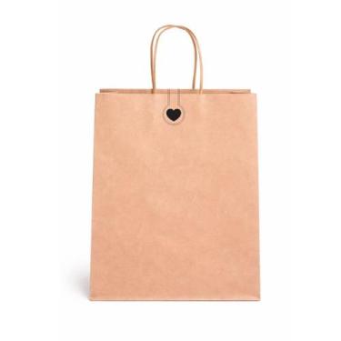 Imagem de Lacre Coração Adesivo Transparente 9x3cm Personalizado para Sacolas Br