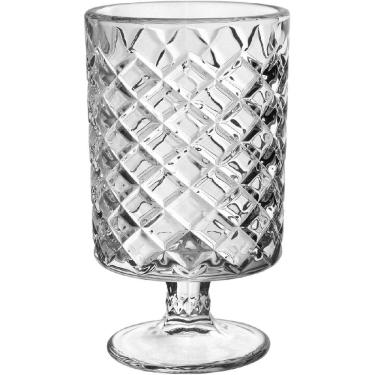 Imagem de VASO DECORATIVO ENFEITE CASA HOME&CO COM PÉ VIDRO 15x9x9cm TRANSPARENTE