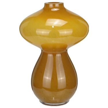 Imagem de VASO DECORATIVO ENFEITE PLANTA GARRAFA VIDRO 22x15x15cm CÁQUI