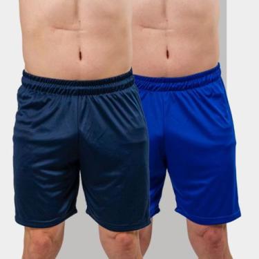 Imagem de Kit 2 Shorts Masculinos Dry Fit Esportivo para Futebol - Bermuda Leve 